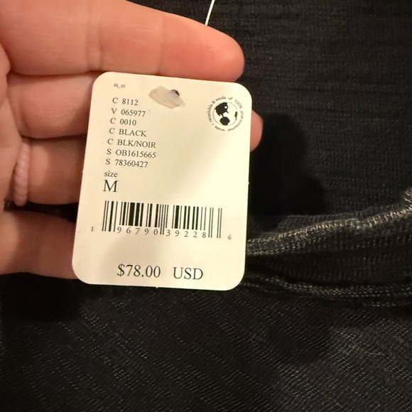 We The Free Asymmetrical Black Top - Picture 3 of 4